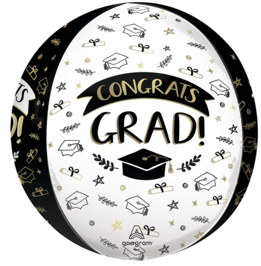 16" Congrats Grad Sketched Icons Orbz