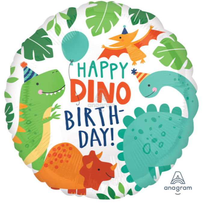 18" Happy Dino Birthday