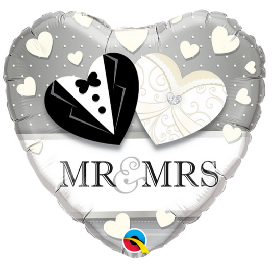 18" Mr & Mrs Wedding Heart