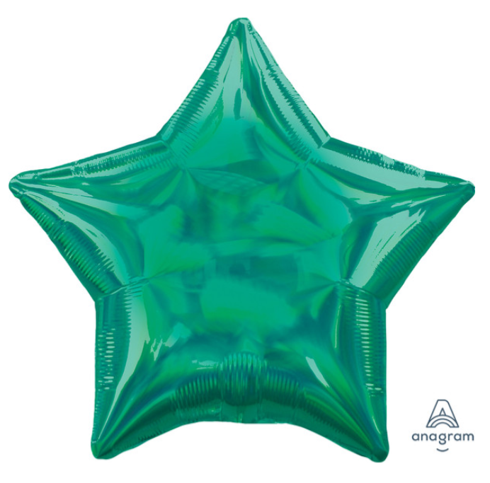 19" Star Iridescent Green