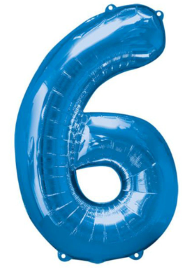 34" Blue Number Balloons