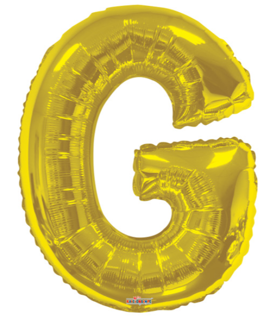 34" Gold Letter Balloons