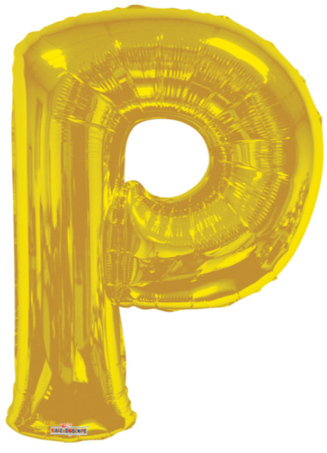 34" Gold Letter Balloons