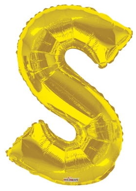 34" Gold Letter Balloons