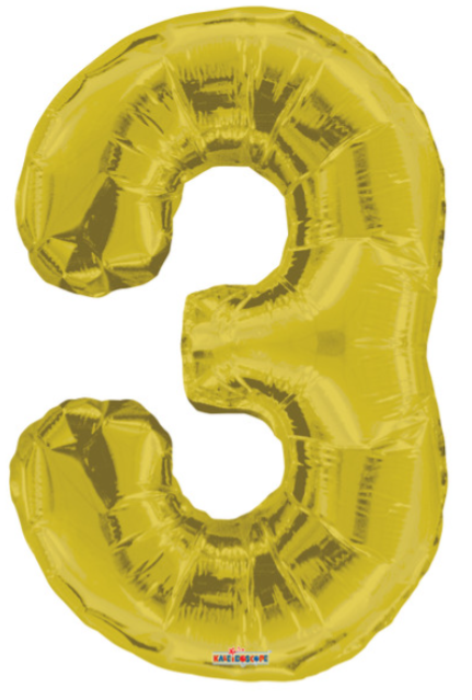 34" Gold Number Balloons