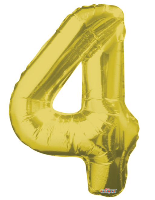 34" Gold Number Balloons