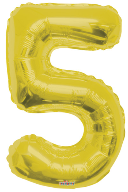 34" Gold Number Balloons