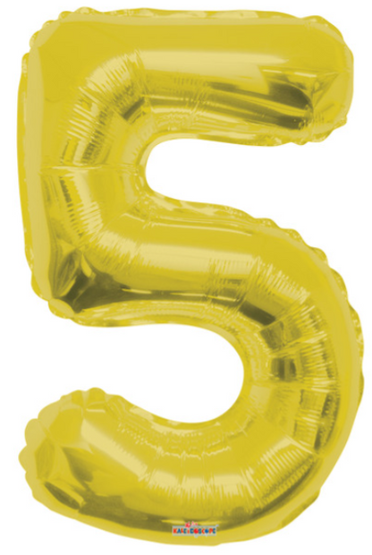 34" Gold Number Balloons