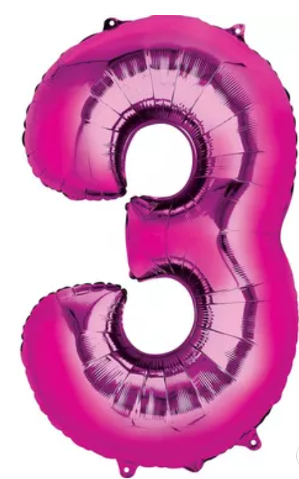 34" Pink Letter Balloons