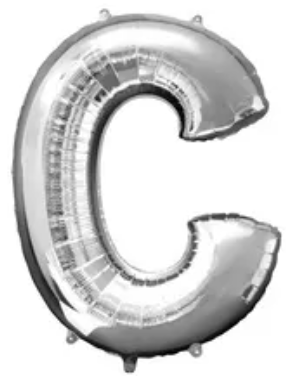 34" Silver Letter Balloons