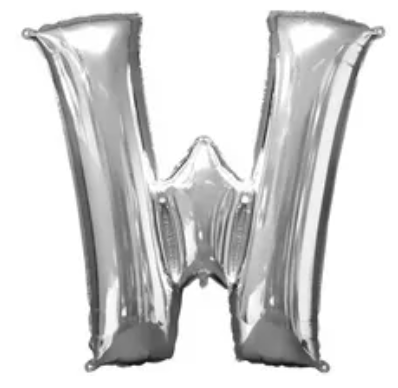 34" Silver Letter Balloons