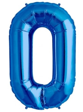 34" Blue Number Balloons