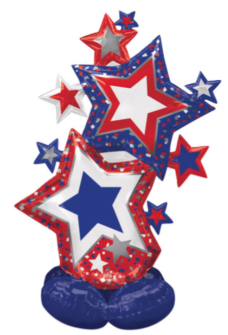 59" Airloonz Star Cluster Patriotic