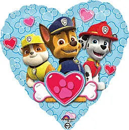 Heart Shaped Paw Patrol Balloon