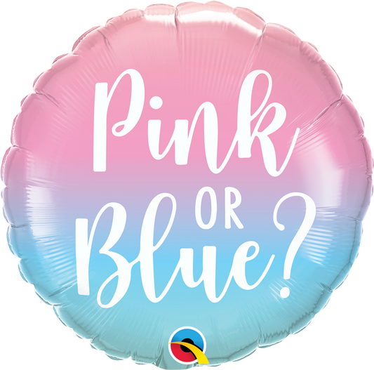 16" Pink Or Blue Gender Reveal Foil Balloon